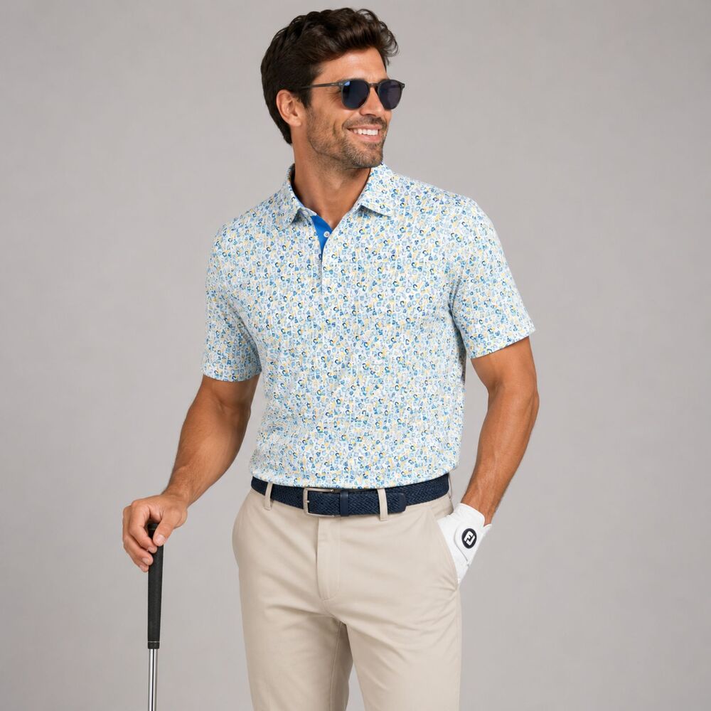 Inward Half Science Print Golf Polo 2XL NWT - Picture 3 of 10